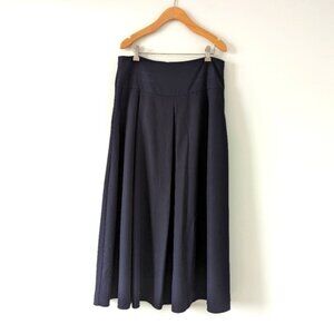 Elegant Navy Blue A-Line Maxi Skirt by YGS - Size 12 Nautical